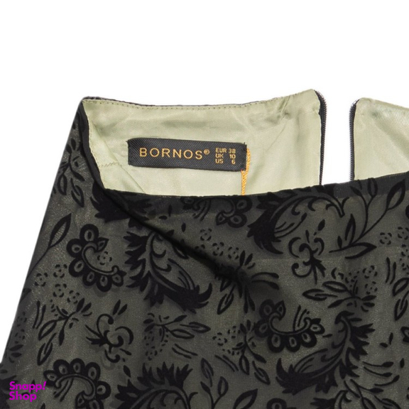 دامن زنانه برنس کد 20103 رنگ مشکی سبز