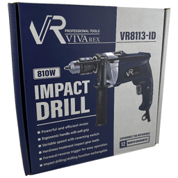 دریل چکشی نیم تنه فلزی 810 وات ویوارکس مدل VR8113-ID رنگ آبی تیره