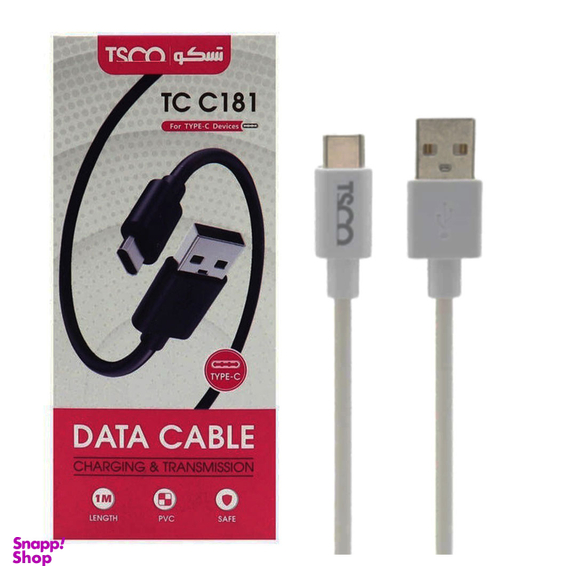 کابل تبدیل USB به USB-C تسکو (Tsco) مدل Tc181 به طول 1m