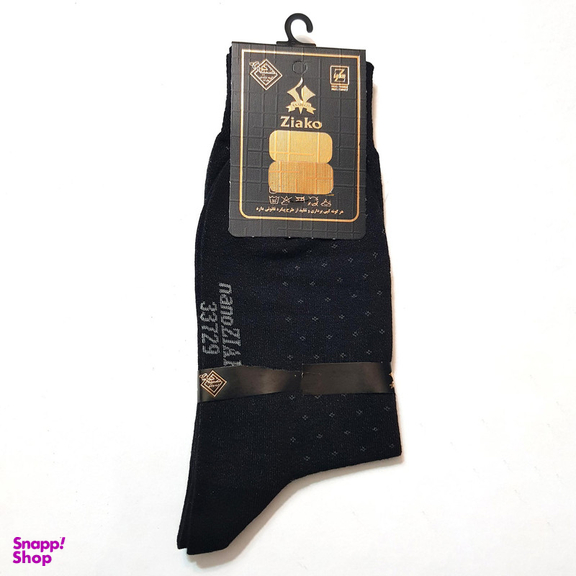 جوراب ساق بلند مردانه ضیاکو ترنج مدل پنبه ای خال خالی کد 5198-337-2