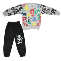 ست بلوز و شلوار پسرانه مدل دنیای حیوانات کد 107