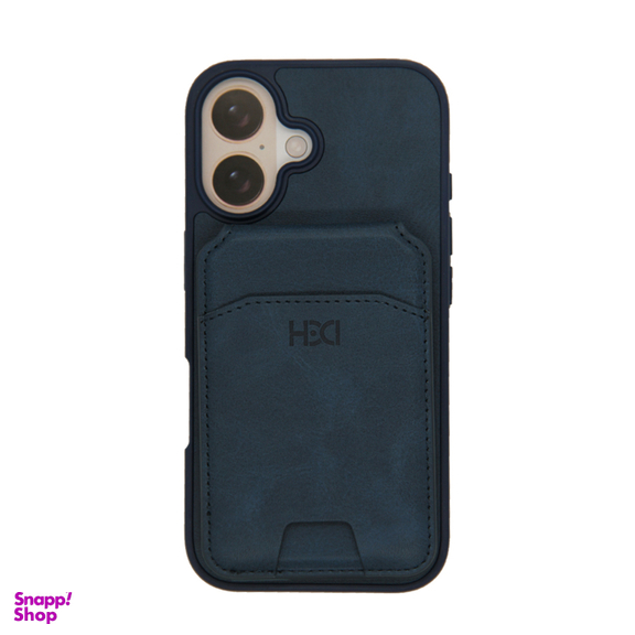 قاب گوشی موبایل اچ دی دی کدی مدل چرم مگسیف مناسب اپل iPhone 16 به همراه جاکارتی