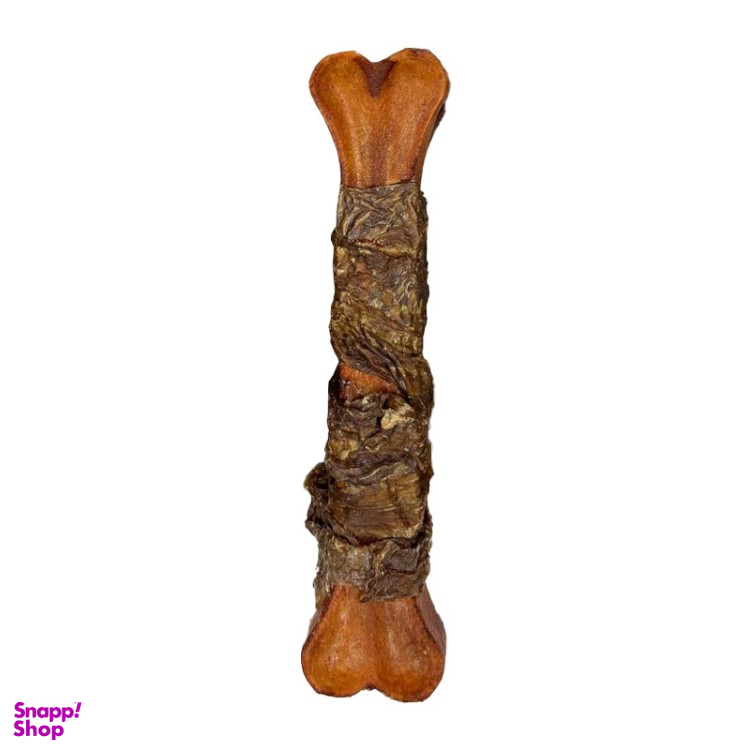 تشویقی سگ شهرپت مدل ایزگود استخوان گوشت دورپیچ گوشت وزن 130 گرم