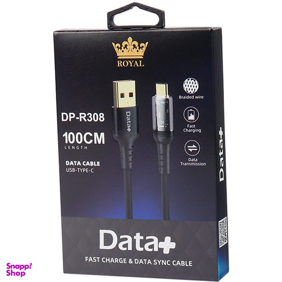 کابل دیتا Type-C دیتا پلاس مدل DP-R308 2.4A طول 1 متر