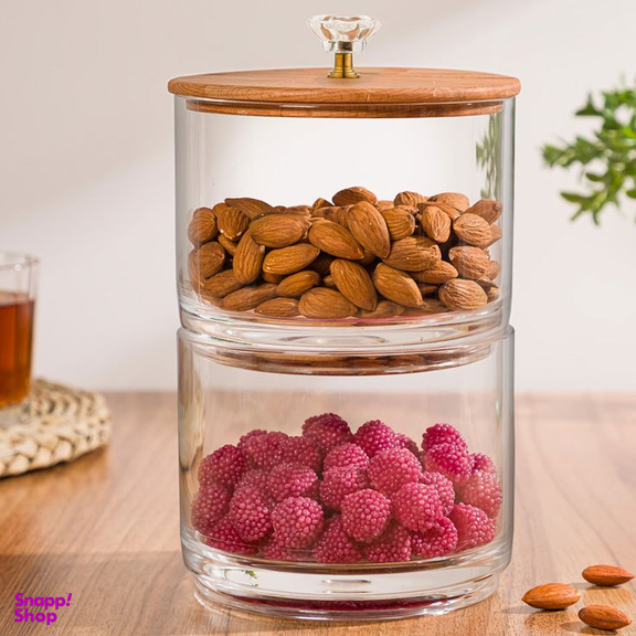 تنقلات خوری دو طبقه درب چوبی لیمون کد 2167