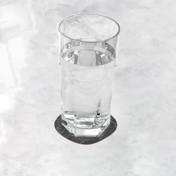 زیر لیوانی ترمه طراحان ایده مدل مرمر مشکی کد CFP1849