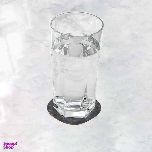 زیر لیوانی ترمه طراحان ایده مدل مرمر مشکی کد CFP1849