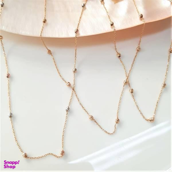 نیم ست طلا 18 عیار زنانه اپال گلد مدل گوی البرنادو کد G45