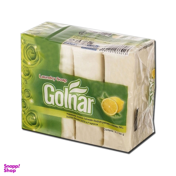 صابون لباسشویی گلنار وزن 160 گرم بسته 4 عددی