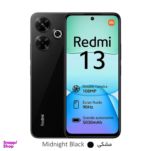 گوشی موبایل شیائومی مدل Redmi 13 4G دو سیم کارت ظرفیت 256 گیگابایت رم 8 گیگابایت پک اندونزی رام گلوبال