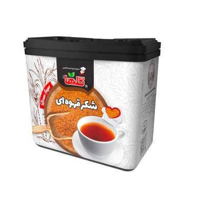 شکر قهوه ای گلها وزن 220 گرم بسته بندی قوطی