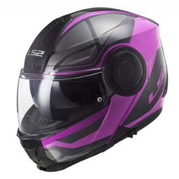 کلاه کاسکت فک متحرک ال اس تو مدل +FF902 Scope Black Pink به همراه کاور