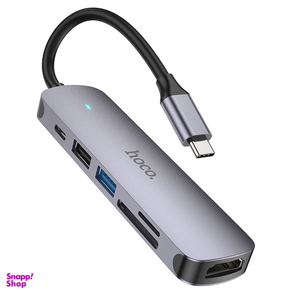 هاب USB هوکو مدل HB28 6IN1 به همراه کابل Type-C