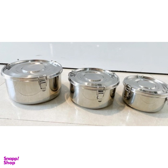 ظرف نگهدارنده مدل استیل KL19194 بسته سه عددی