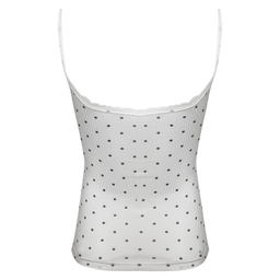 کراپ تاپ زنانه ماییلدا مدل پددار خال خالی کد 5301-6853 رنگ سفید