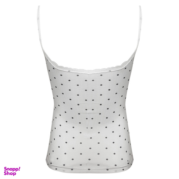 کراپ تاپ زنانه ماییلدا مدل پددار خال خالی کد 5301-6853 رنگ سفید