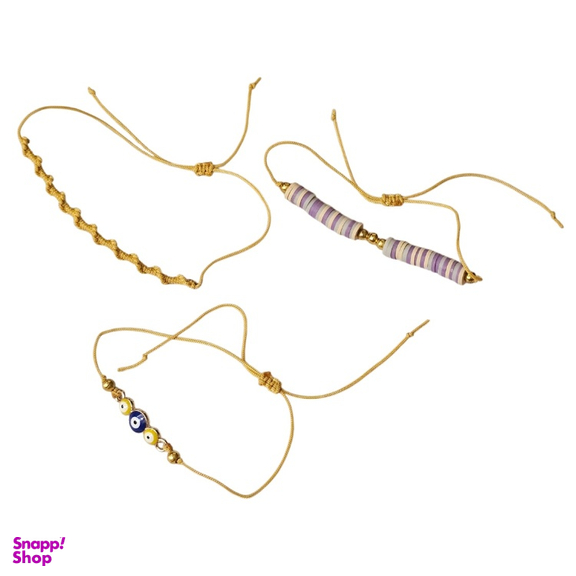 دستبند دخترانه طرح H&M کد 163 بسته 3 عددی