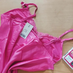 لباس خواب زنانه اسمارا مدل ساتن ابریشم کد 375 رنگ صورتی