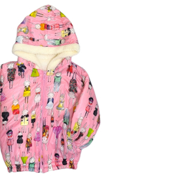 کاپشن دخترانه طرح عروسکی کد 125