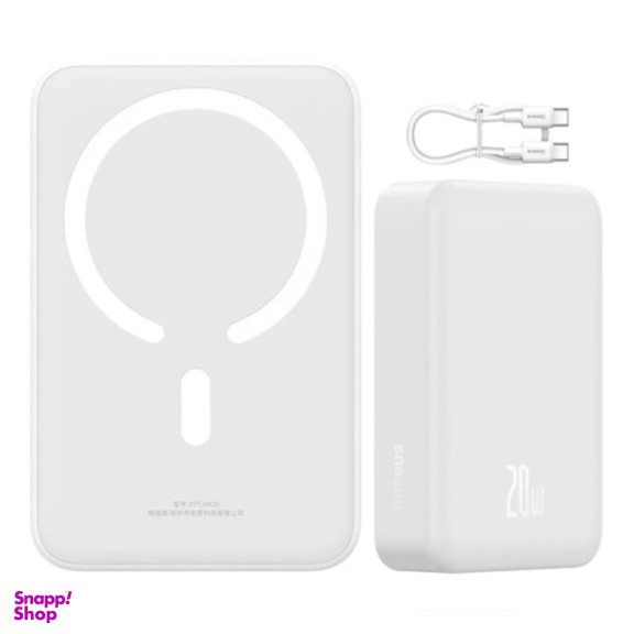 پاوربانک مغناطیسی 20 وات بیسوس مدل PPCXM20 ظرفیت 20000 میلی آمپر ساعت