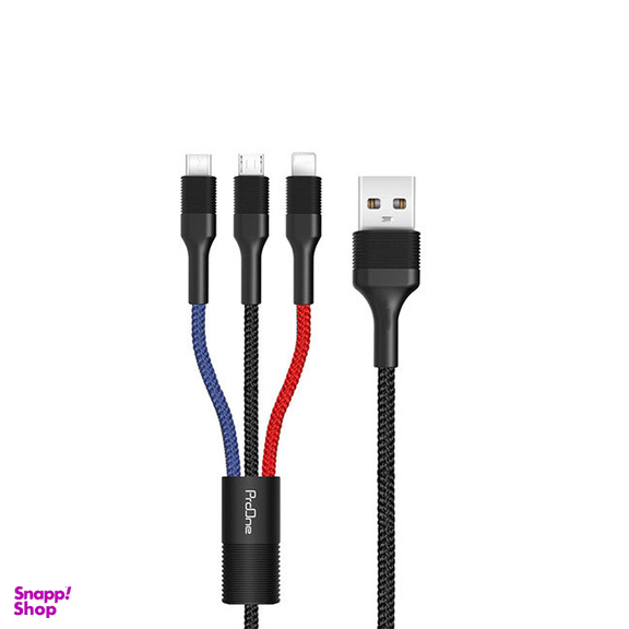 کابل تبدیل USB به USB-C / microUSB / لایتنینگ پرووان مدل PCC280 طول 1 متر