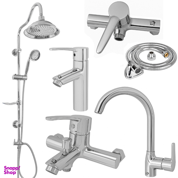ست شیرآلات اهرمی اندیکا مدل آبتین کد SH6 مجموعه 6 عددی
