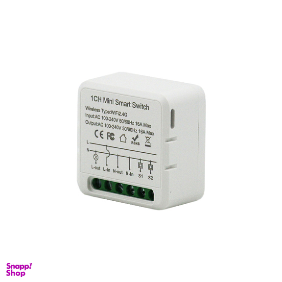 رله هوشمند تک کانال پشت کلیدی مدل 1CH Mini Smart Switch