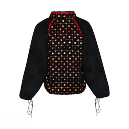 کاپشن زنانه گره استایل مدل یلدا رنگ مشکی