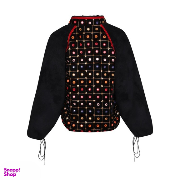 کاپشن زنانه گره استایل مدل یلدا رنگ مشکی