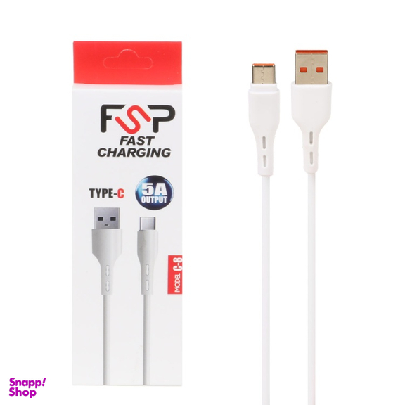 کابل دیتا USB به Type-C اف اس پی مدل C-8 طول 1 متر
