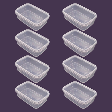 ظرف نگهدارنده پولاد مدل 1000cc بسته 8 عددی