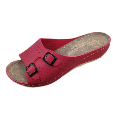 دمپایی زنانه کمند مدل افرا رنگ قرمز