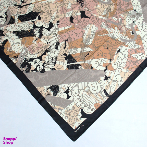 روسری زنانه آنالیا مدل ابریشم مزونی کد 9071