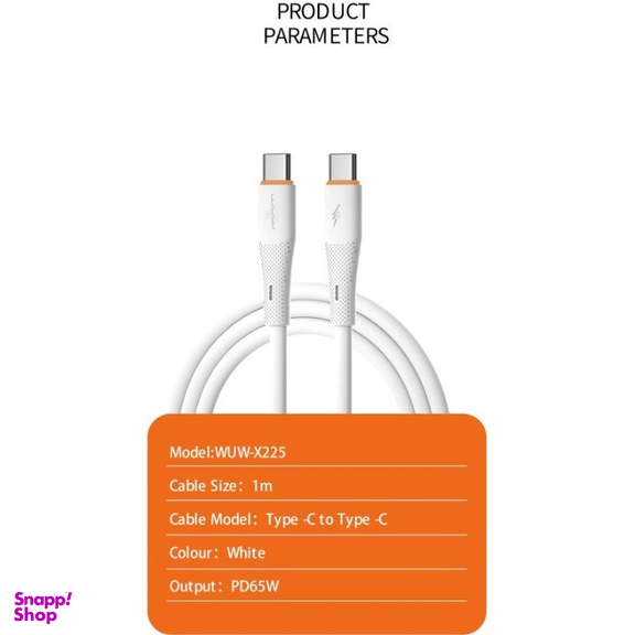 کابل Type-C دبلیو یو دبلیو مدل X225 طول 1 متر