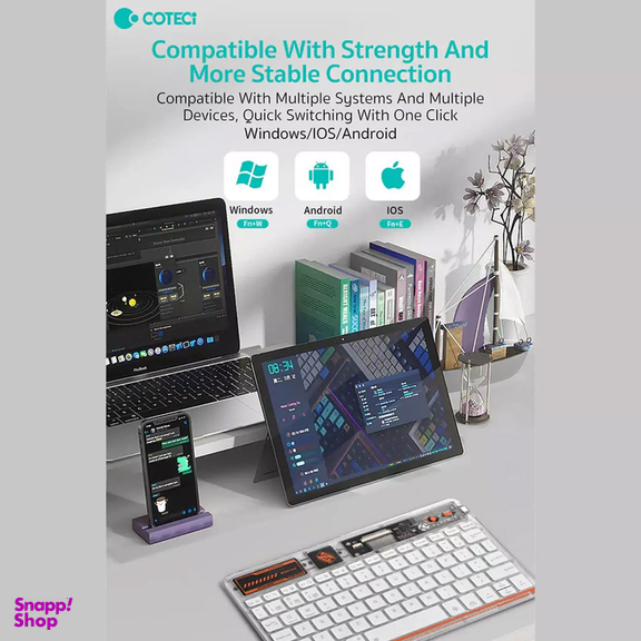 کیبورد بی سیم بلوتوثی کوتتسی مدل 84012