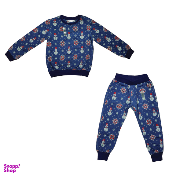 ست سویشرت و شلوار بچگانه گیزولان مدل آدم برفی و برف