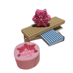 قالب سيليكونى شمع مدل دانه برف رنگ صورتی