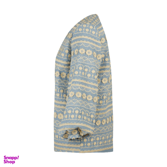 ست مانتو و شلوار زنانه مدل گندم رنگ آبی آسمانی