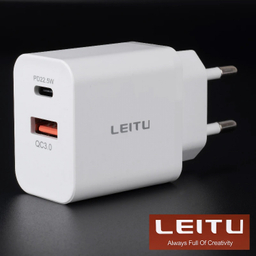 شارژر دیواری 22.5 وات لیتو مدل LH-32 به همراه کابل تبدیل Lightning
