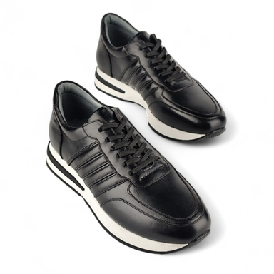 کفش کتانی زنانه چرم کاکتوس مدل WS۱۰۵۷ رنگ مشکی