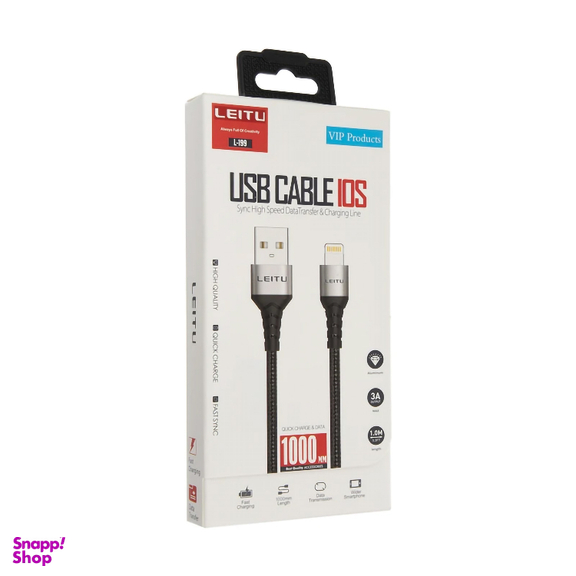 کابل تبدیل USB به Lightning لیتو مدل L-199 طول 1 متر