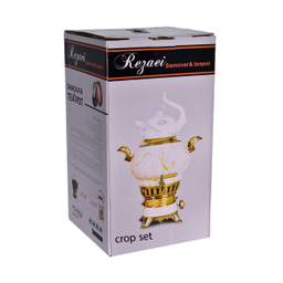 قوری و سماور گازی کروپ ست مدل ساحر کد 700101 گنجایش 6 لیتر