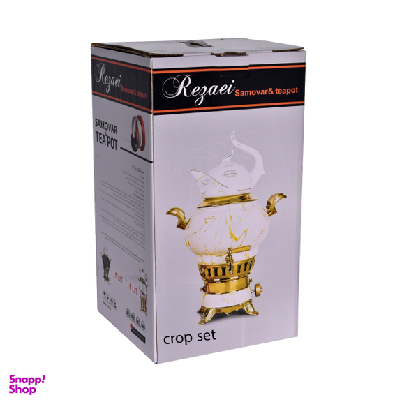 قوری و سماور گازی کروپ ست مدل ساحر کد 700101 گنجایش 6 لیتر