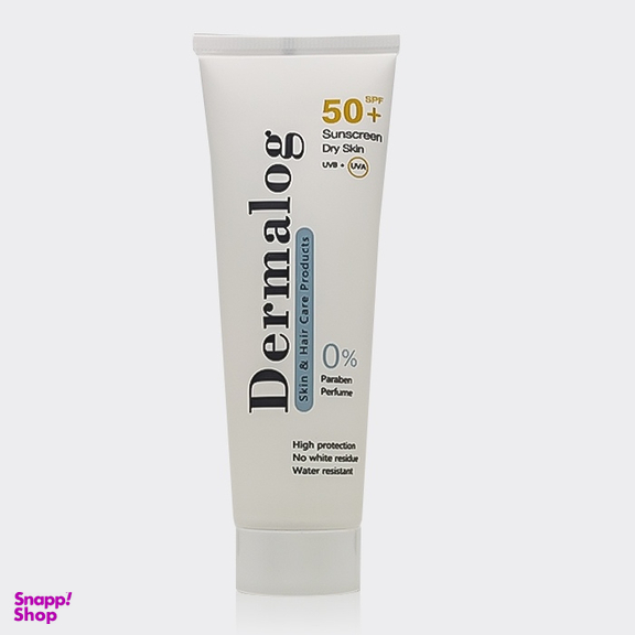 ضد آفتاب بی رنگ درمالوگ مدل +SPF50 مناسب پوست خشک حجم 50 میلی لیتر