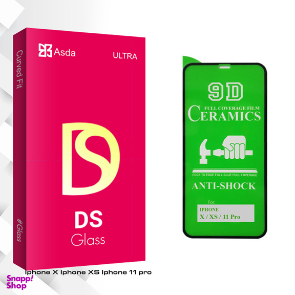 محافظ صفحه نمایش 9D آسدا مدل DS glass مناسب برای گوشی موبایل اپل iphone X / XS / 11 pro