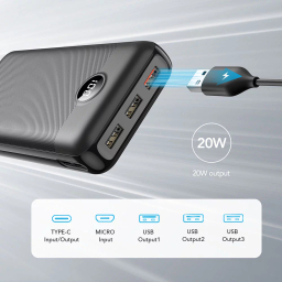 پاوربانک 20 وات وگر مدل W3008PD ظرفیت 30000 میلی آمپر