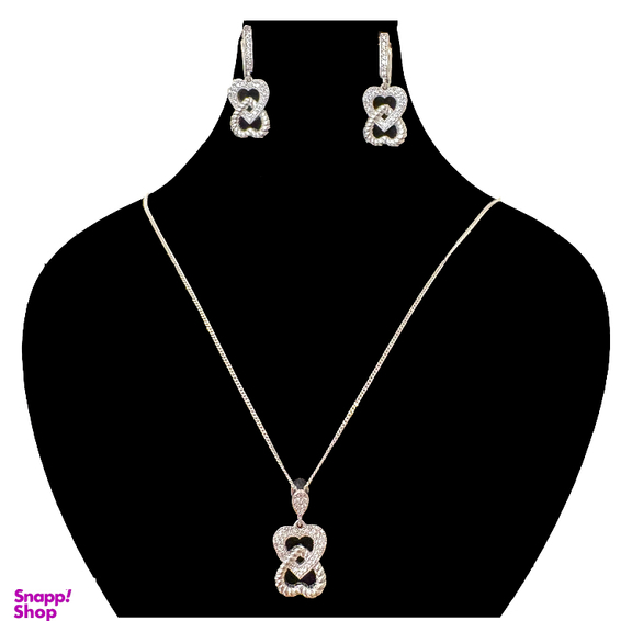 نیم ست نقره زنانه گیرا مدل قلب کد G984