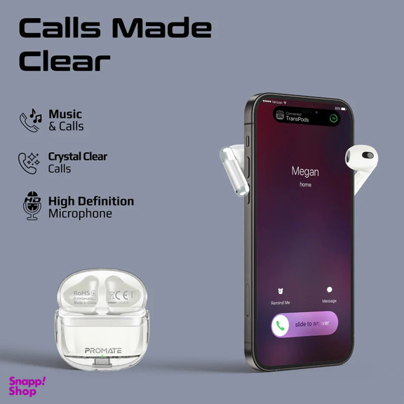 هدفون بی سیم پرومیت مدل TRANSPODS