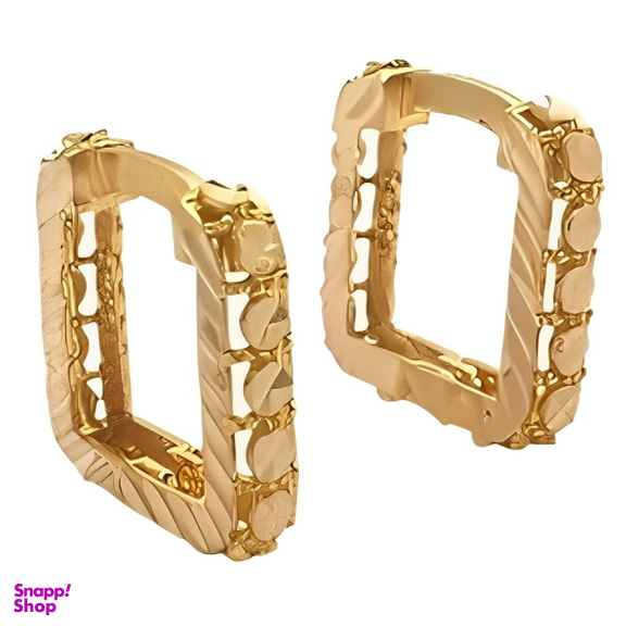 گوشواره طلا 18 عیار زنانه نواگلد مدل کلیپسی امگا مربعی کد 44511