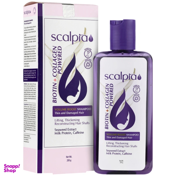شامپو مو اسکالپیا مدل کلاژن حجم 200 میلی لیتر